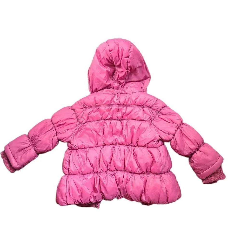 Joe Fresh Unisex Red Puffer Hood Ski Quilted Coat Jacket